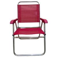 Cadeira De Praia Alta Sanete Encosto Alto Aluminio Ronchetti Rosa - 1