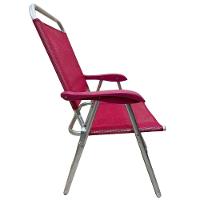 Cadeira De Praia Alta Sanete Encosto Alto Aluminio Ronchetti Rosa - 3