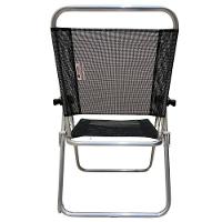 Cadeira De Praia Alta Sanete Encosto Alto Aluminio Ronchetti Preto