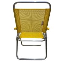 Cadeira De Praia Alta Sanete Encosto Alto Aluminio Ronchetti Amarelo