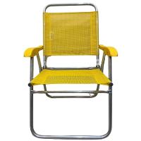 Cadeira De Praia Alta Sanete Encosto Alto Aluminio Ronchetti Amarelo - 5