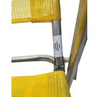 Cadeira De Praia Alta Sanete Encosto Alto Aluminio Ronchetti Amarelo - 8