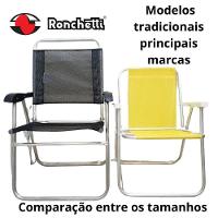 Cadeira De Praia Alta Sanete Encosto Alto Aluminio Ronchetti Amarelo - 10