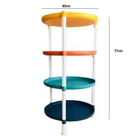 Estante Infantil Modular Organizador Brinquedos Multiuso Fruteira 4 Prateleiras Casa Sala Quarto Banheiro Nicho - 7