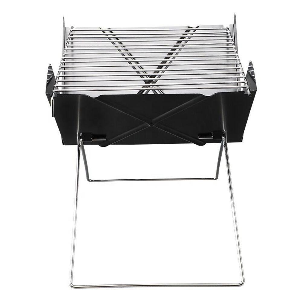 Churrasqueira Portatil A Carvao Dobravel Camping Praia Slim Completa - 2