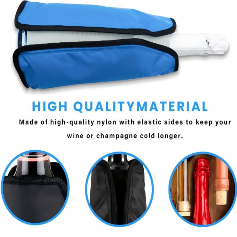 Cooler Termico De Vinho Capa Bolsa Resfriadora Suco Garrafa Espumante Congelante Em Gel Premium - 2