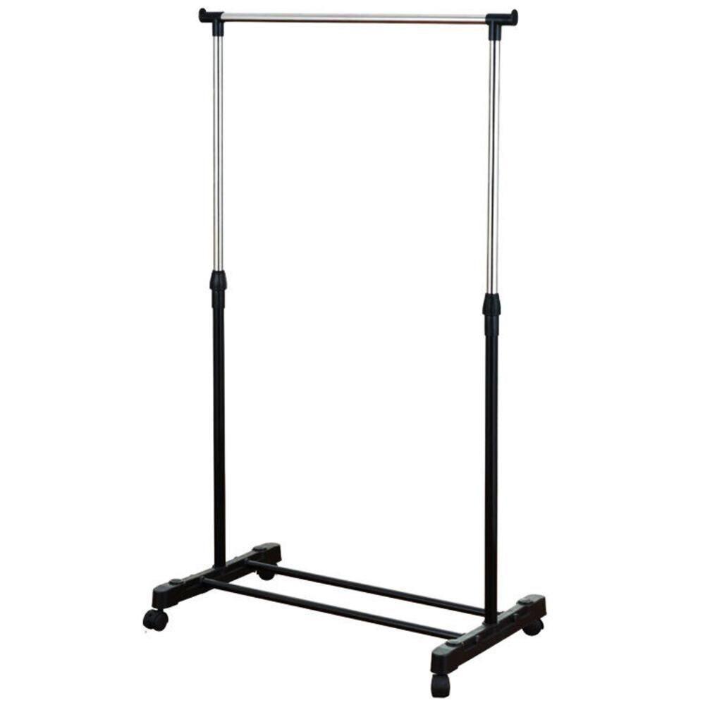 Arara Guarda Roupas Com Sapateira Portatil Cabideiro Regulavel Cromado Varal Com Rodinhas Completa - 5