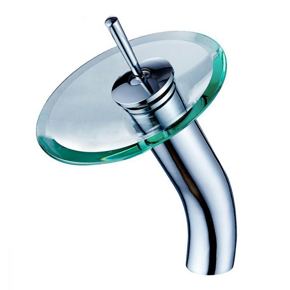 Torneira Monocomando Alta Banheiro Cascata Vidro Lorben - 8