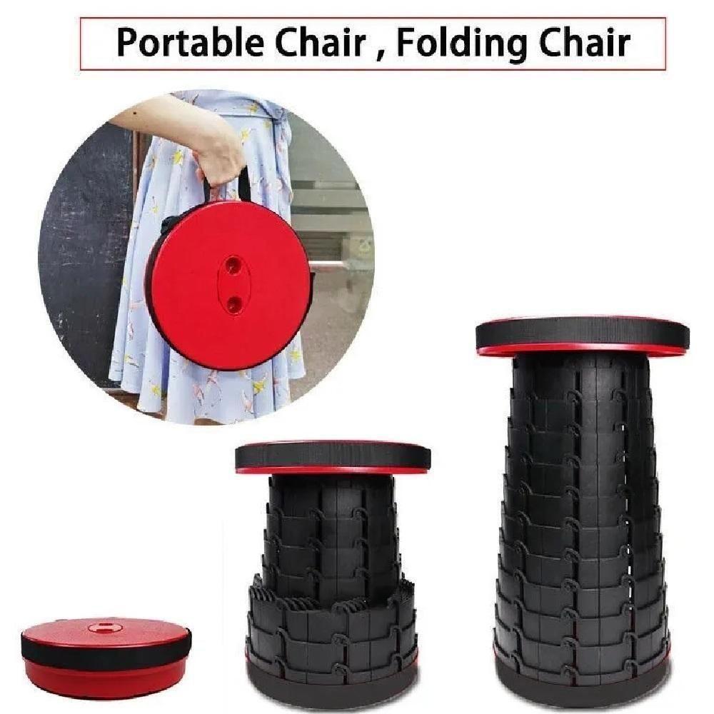 Banqueta Telescopica Dobravel Com Alca Pratica Para Pesca Praia Fila Show Acampamento Bolsa Portatil Vermelha - 6