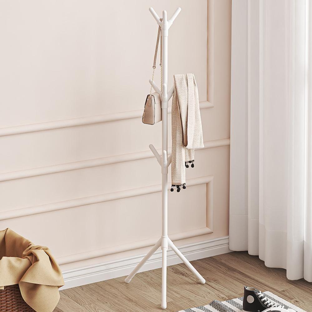 Cabideiro Organizador Chao 9 Ganchos Mancebo Arara Roupa Casaco Blusa Bolsa Desmontavel Branco - 6