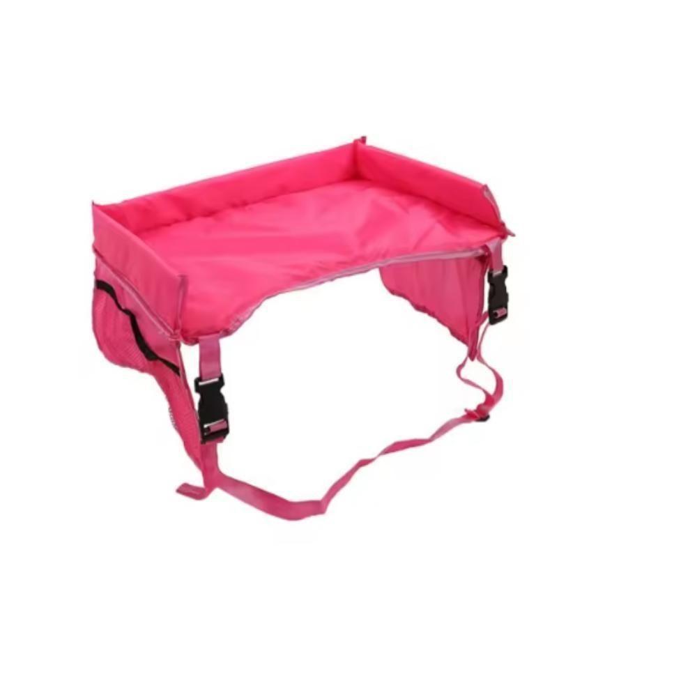 Mesinha Infantil Carro Casa Mesa Porta Objetos Bolsos Dobravel Portatil Bebe Criança Apoio Rosa - 4