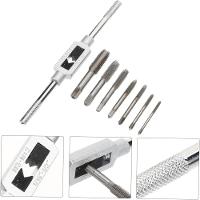 Jogo Tarracha Macho Cossinete Madeira Aluminio Pente Abre Kit Rosca Completo 8 Peças - 3