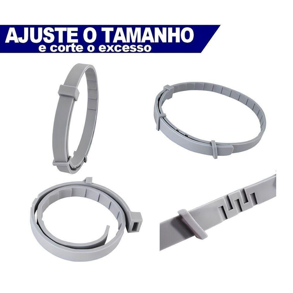 Coleira Ajustável Antipulgas Para Cães Com óleo Essencial - 63cm Cinza - 3