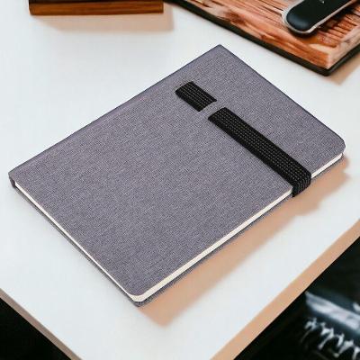 Caderno De Anotações Com Capa Sintética E Elástico - All Grey