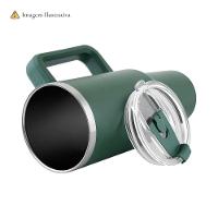 Garrafa Térmica Inox 1,3l Com Alça E Canudo - Parede Dupla Branca