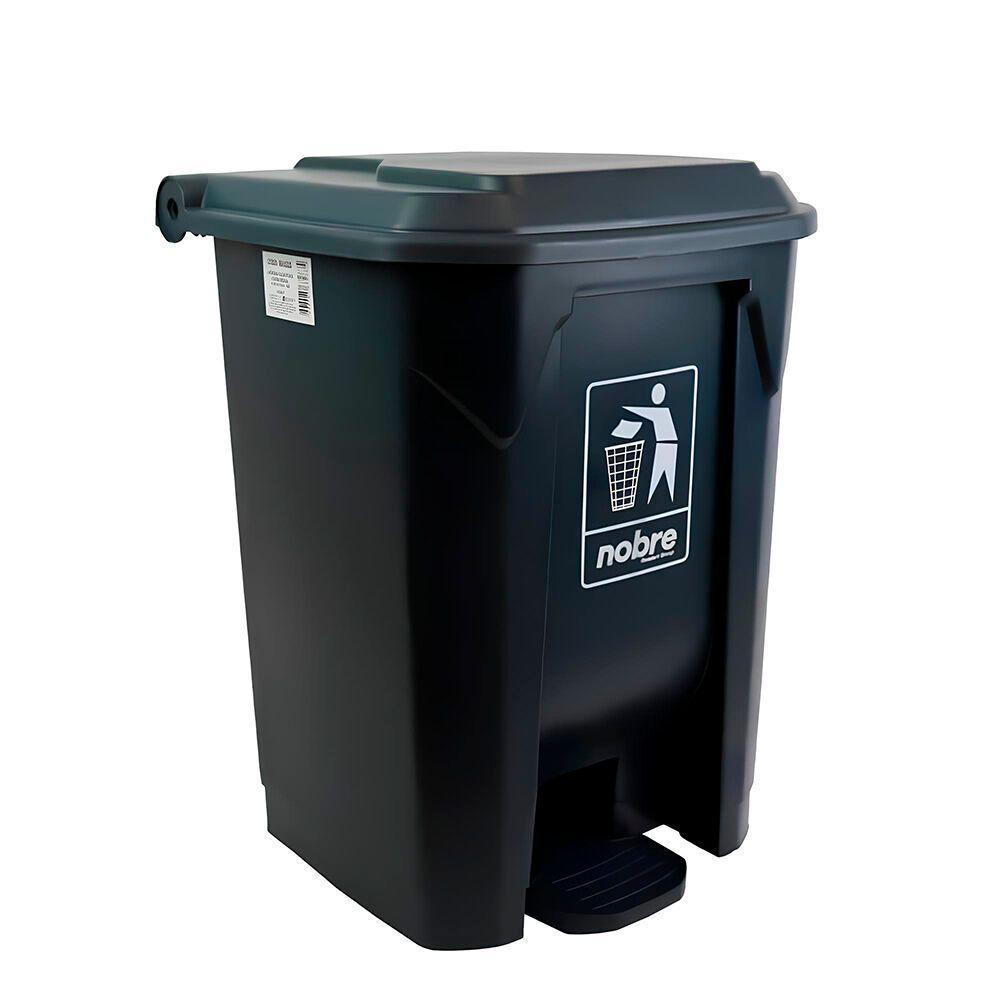 Lixeira De Pedal 30l Plástico Reforçado - Cinza Moderno E Funcional - 1