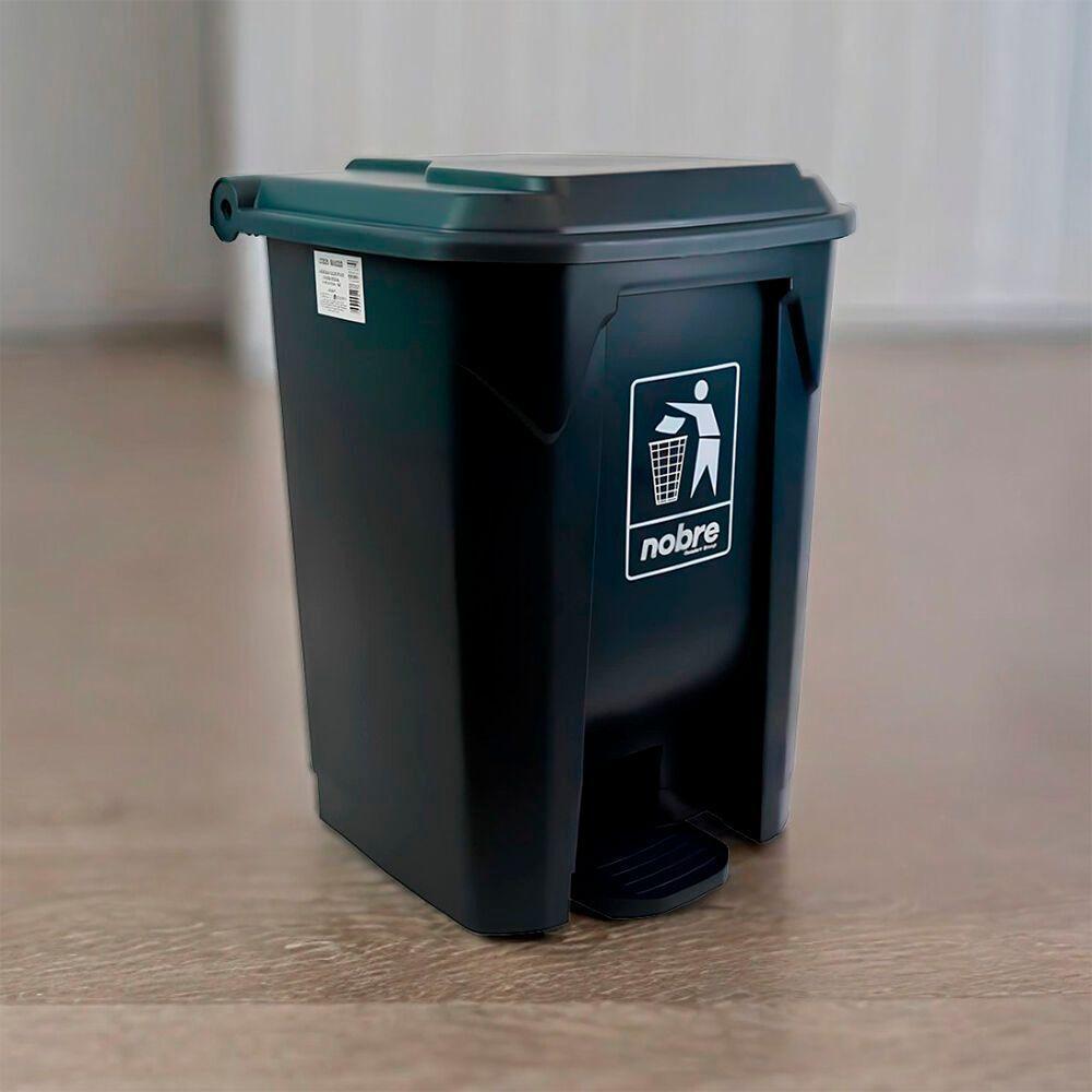 Lixeira De Pedal 30l Plástico Reforçado - Cinza Moderno E Funcional - 3