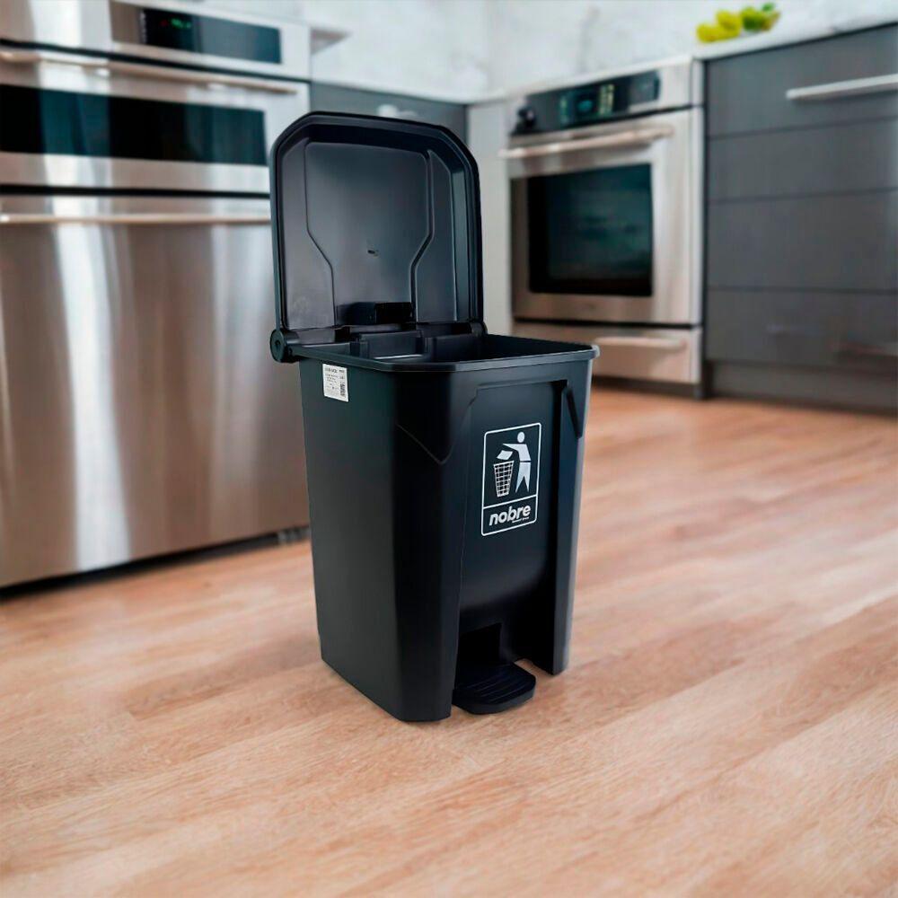 Lixeira De Pedal 30l Plástico Reforçado - Cinza Moderno E Funcional - 5