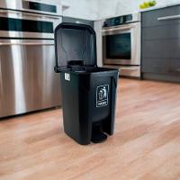 Lixeira De Pedal 30l Plástico Reforçado - Cinza Moderno E Funcional - 5