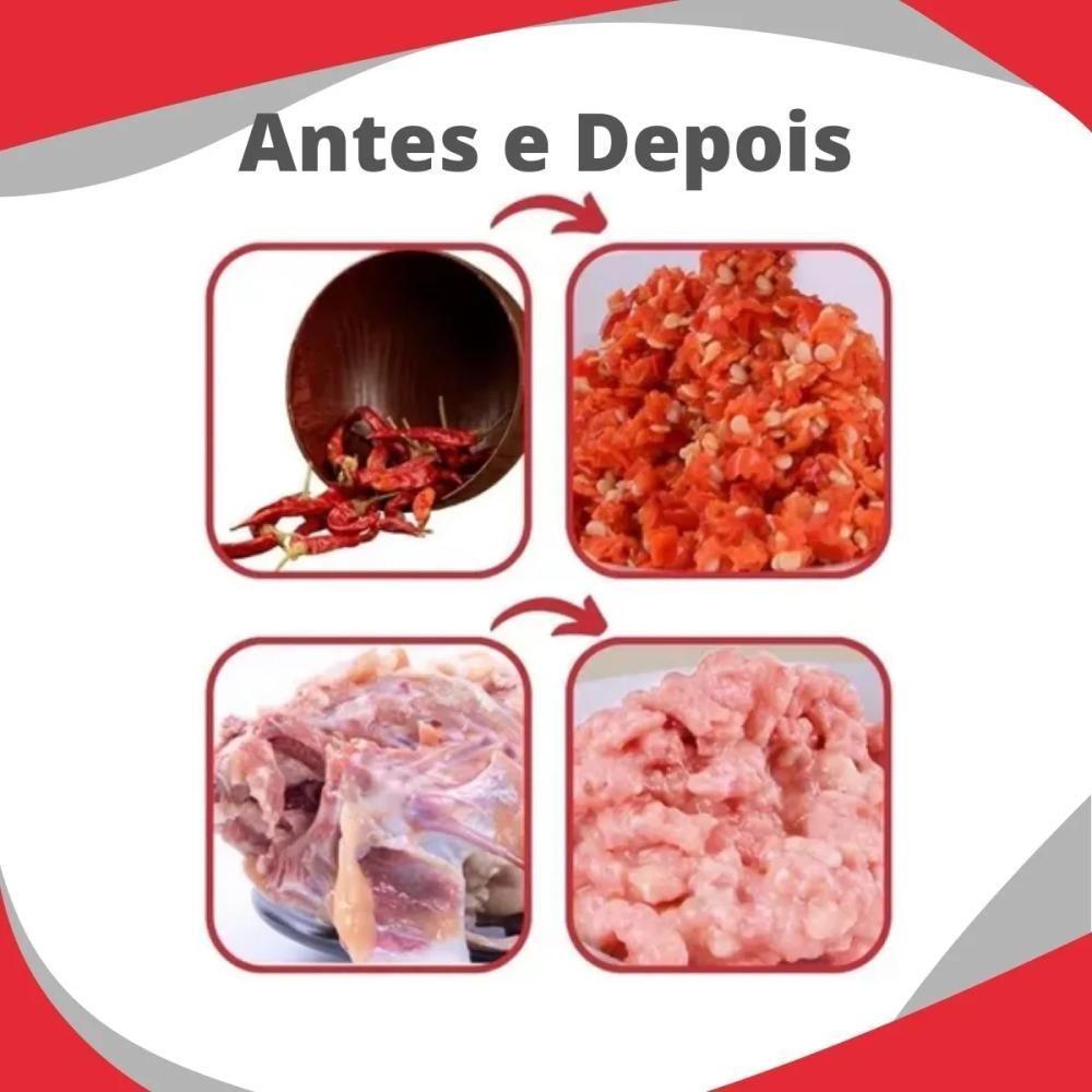 Maquina Moer Carne Moedor Faz Linguica Funil Profissional Hamburguer Kit Completo 3 Acessorios Aluminio Manual Embutidos - 2