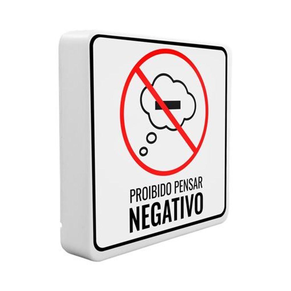 Luminária Slim Usb 'proibido Pensar' Para Decorar Ambientes Com Luz Difusa - 1