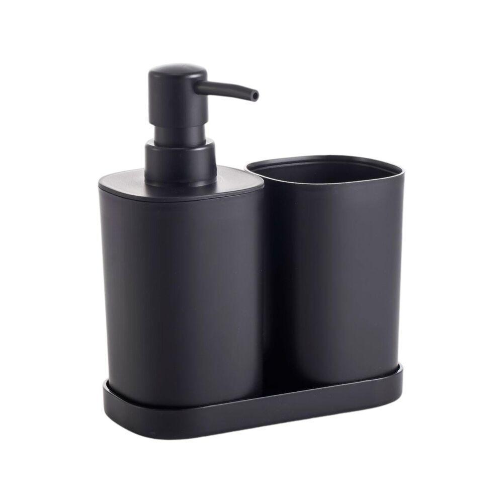 Conjunto De Acessórios Para Banheiro 3 Peças Quadrado Preto - Elegância Moderna - 1