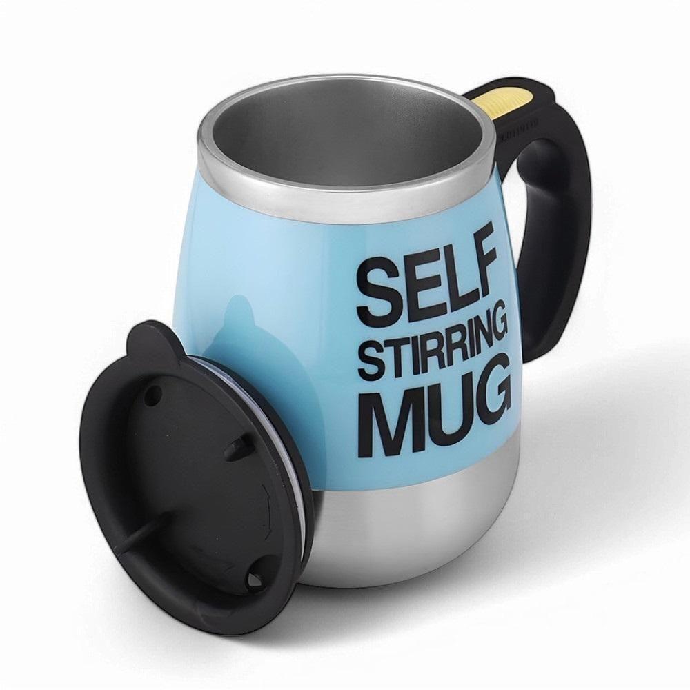 Caneca Mixer Automatica Copo Liquidificador Eletrico Misturador De Bebidas Portatil Trabalho Academia Azul - 3