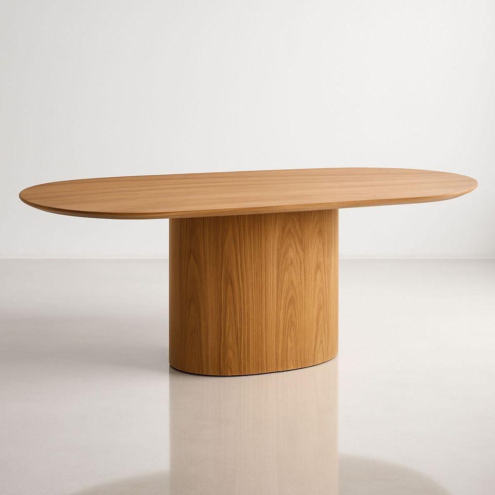 Mesa De Jantar Oblongo 160x90 Cm Base Freijó Tampo Mdf Freijó - 5