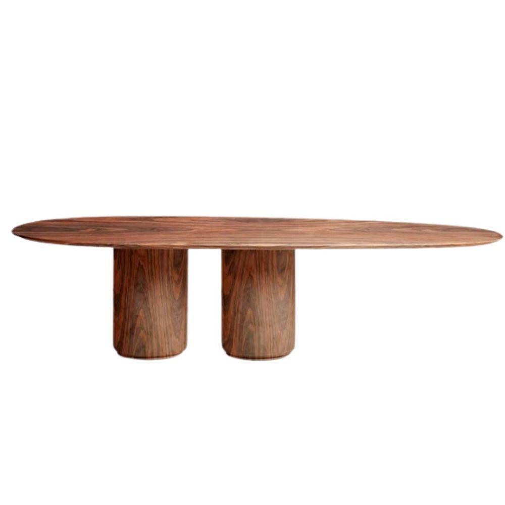 Mesa De Jantar Oásis Orgânica Cilíndrica Pau Ferro 137x90 Cm - 1
