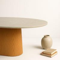 Mesa De Jantar Oblongo 160x90 Cm Freijó Tampo Mármore Branco Extra - 5