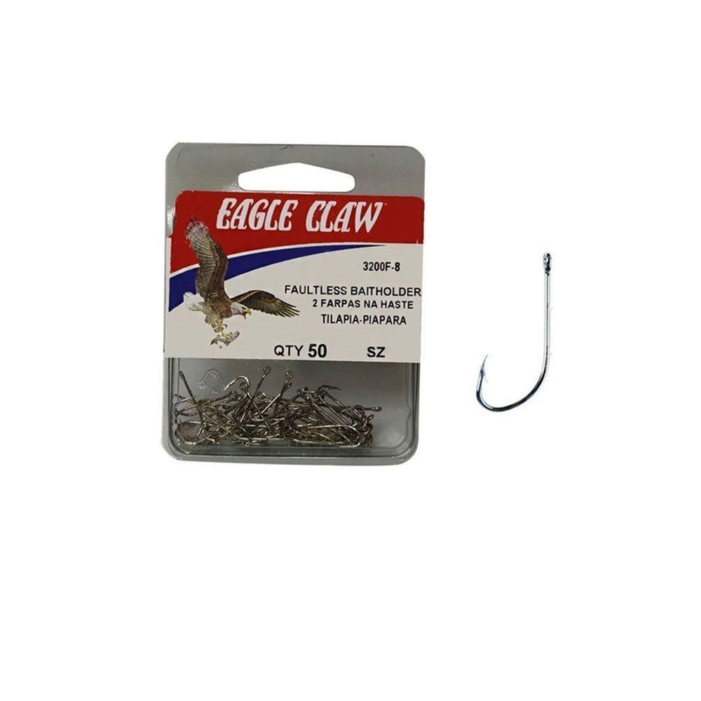 Anzol Eagle Claw Dupla Farpa C/100un Super Resistente Tamanho N2/0 - 3