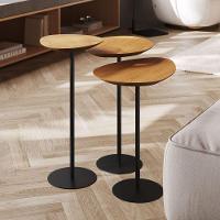 Conjunto De 3 Mesas Laterais Orgânicas Kaleo Base Preta Tampo Mel - 5