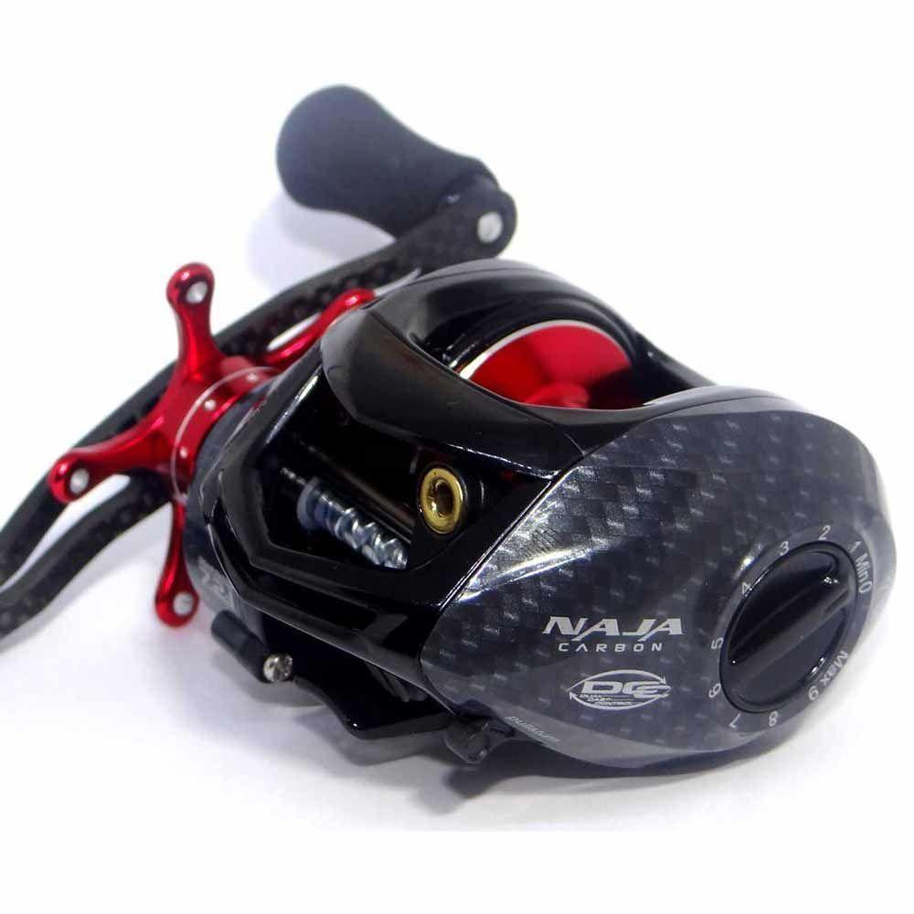 Carretilha Para Pesca Maruri Naja Carbon 12r Lado Da Manivela Direita - 9