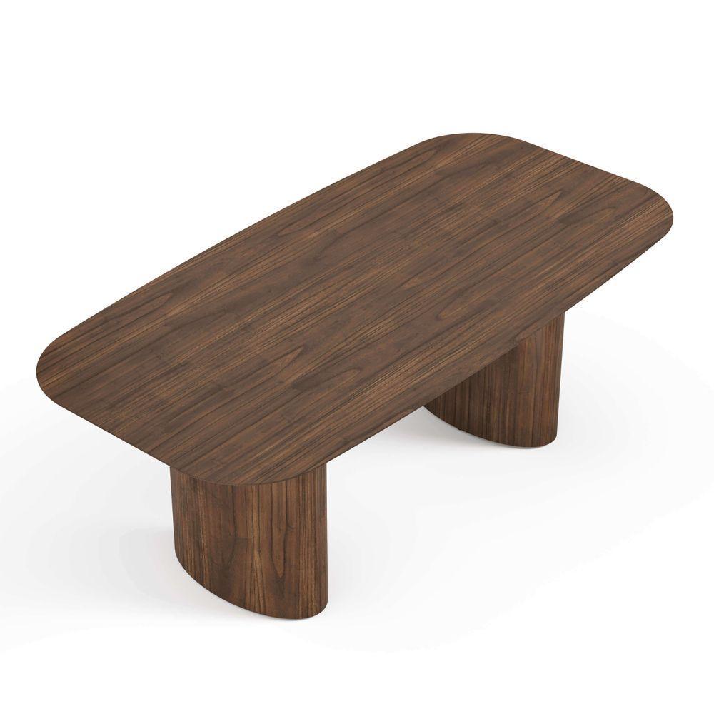 Mesa De Jantar Orgânica Tivoli 220cm X 110cm 8 Lugares Lamina Cinamomo Castanho - 2