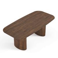 Mesa De Jantar Orgânica Tivoli 220cm X 110cm 8 Lugares Lamina Cinamomo Castanho - 2