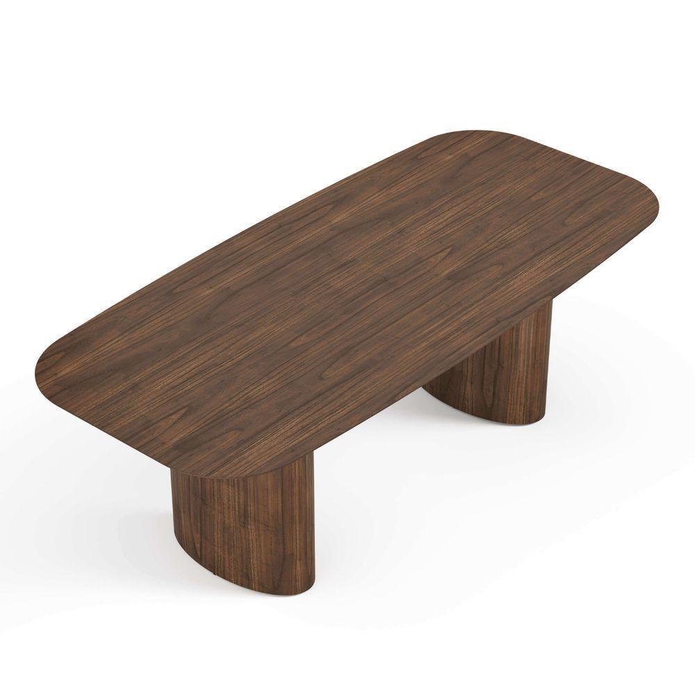 Mesa De Jantar Orgânica Tivoli 240cm X 110cm 9 Lugares Lamina Cinamomo Castanho - 4