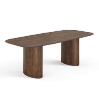 Mesa De Jantar Orgânica Tivoli 240cm X 110cm 9 Lugares Lamina Cinamomo Castanho - 1