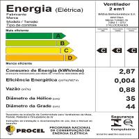 Ventilador Britânia Mega Turbo 40 Six 135w - 2 Em 1 220V - 5
