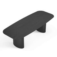 Mesa De Jantar Orgânica Tivoli 270cm X 110cm 10 Lugares Lamina Cinamomo Preto - 2