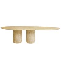 Mesa De Jantar Oásis Orgânica Cilíndrica Carvalho 160x90 Cm - 1