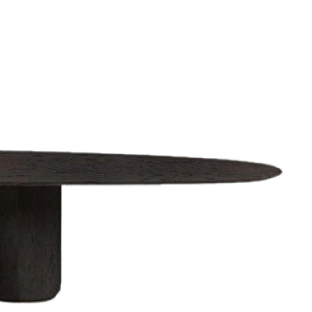 Mesa De Jantar Oásis Orgânica Cilíndrica ébano 120x80 Cm - 2