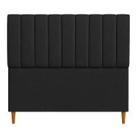 Cabeceria Estofada Solteiro 0,90m Milano Boucle - Pallazio Preto - 3