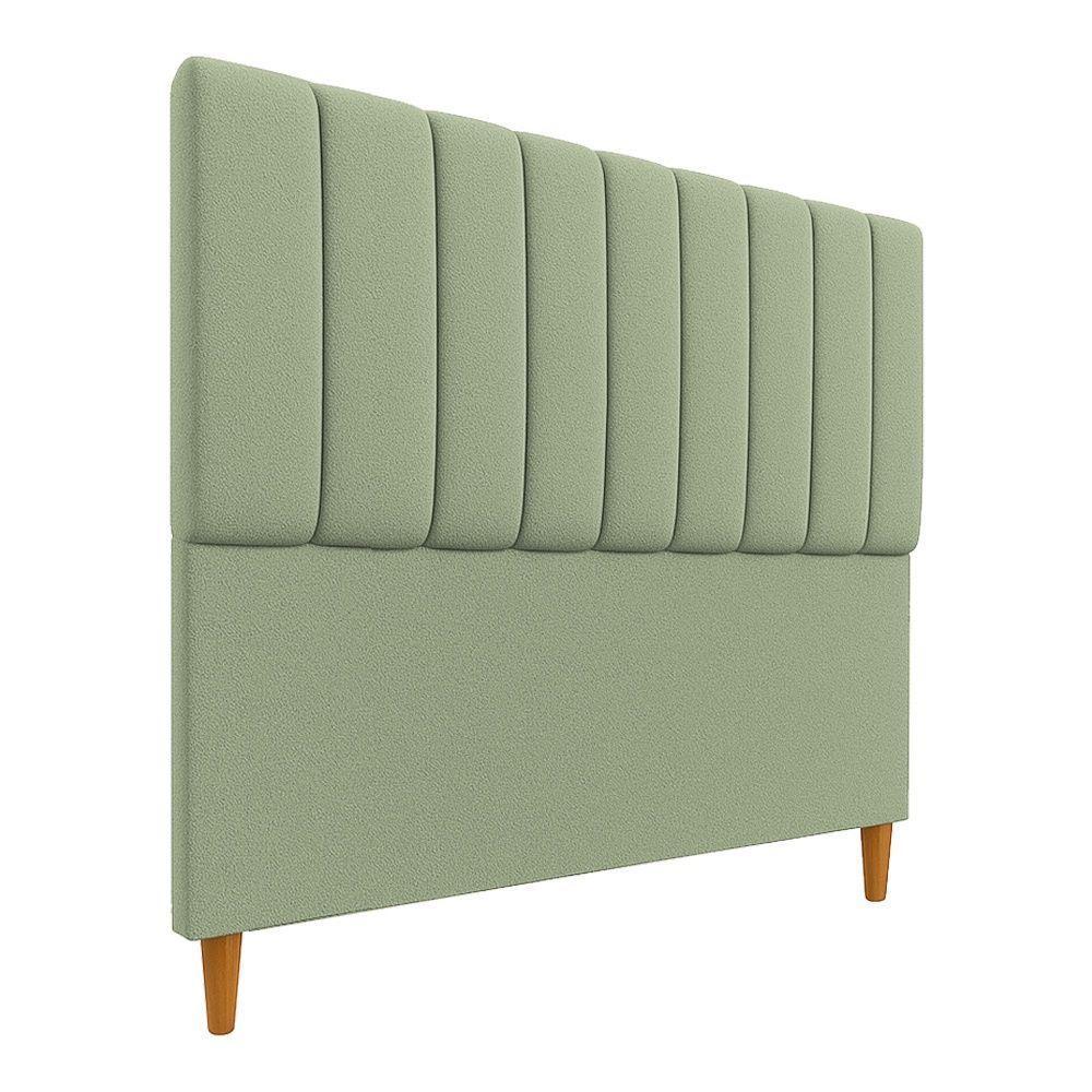Cabeceria Estofada Solteiro 0,90m Milano Boucle - Pallazio Verde Pistache - 2