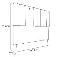 Cabeceria Estofada Solteiro 0,90m Milano Boucle - Pallazio Verde Pistache - 4