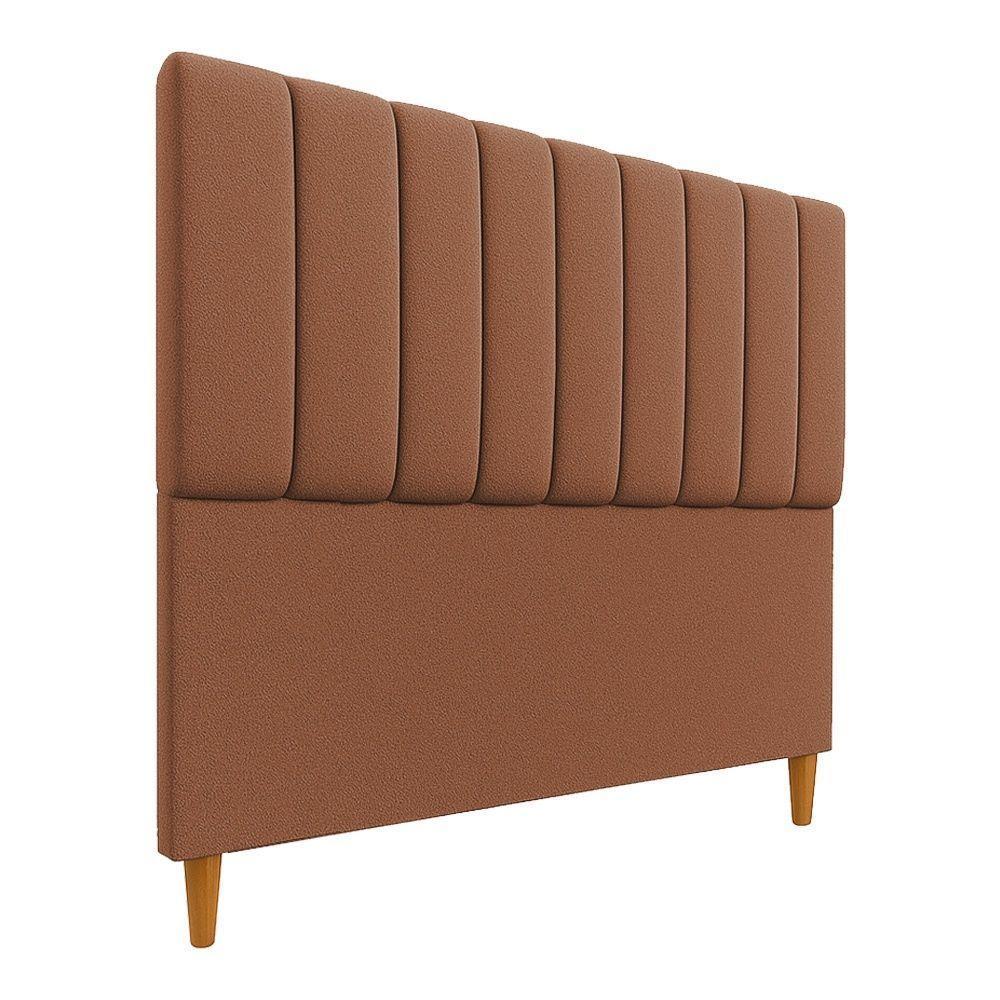 Cabeceria Estofada Solteiro 0,90m Milano Boucle - Pallazio Terracota - 2