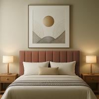 Cabeceria Estofada Solteiro 0,90m Milano Boucle - Pallazio Terracota - 1