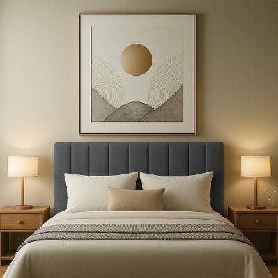 Cabeceria Estofada Solteiro 0,90m Milano Boucle - Pallazio Grafite