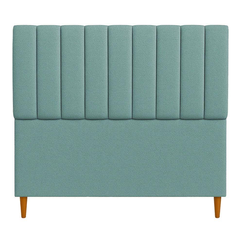 Cabeceria Estofada Solteiro 0,90m Milano Boucle - Pallazio Azul Majestic - 3