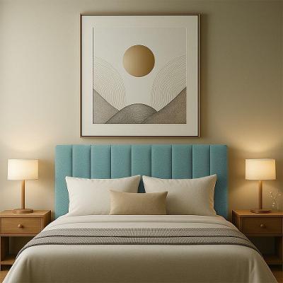 Cabeceria Estofada Solteiro 0,90m Milano Boucle - Pallazio Azul Majestic