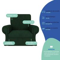 Poltrona Natalina Papai Noel Santa Claus Suede Verde